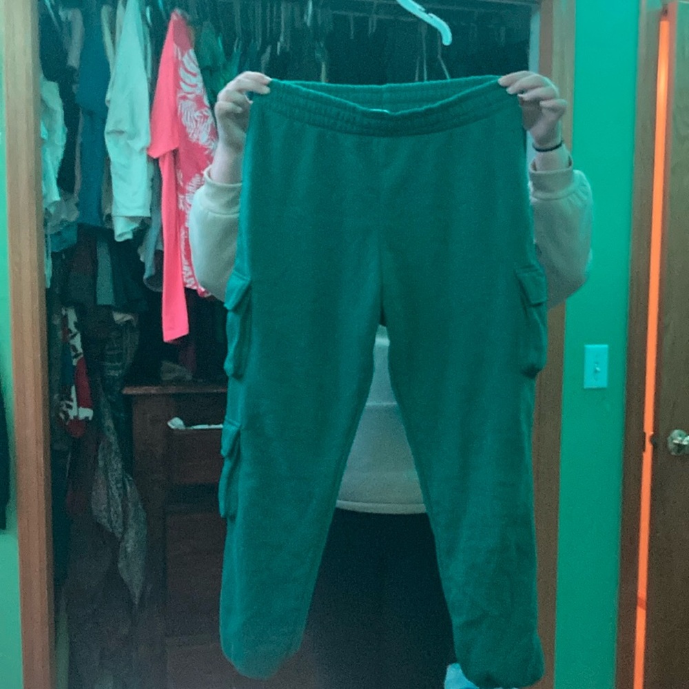 Green Track Pants for Women